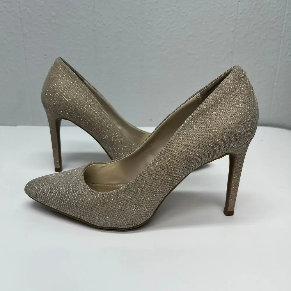Jennifer Lopez Metallic Heel Pumps Womens Size 9 Party Event Evening Cocktail